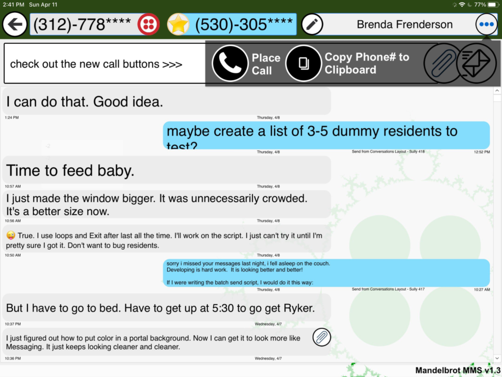 FM Go iPad Conversation Layout