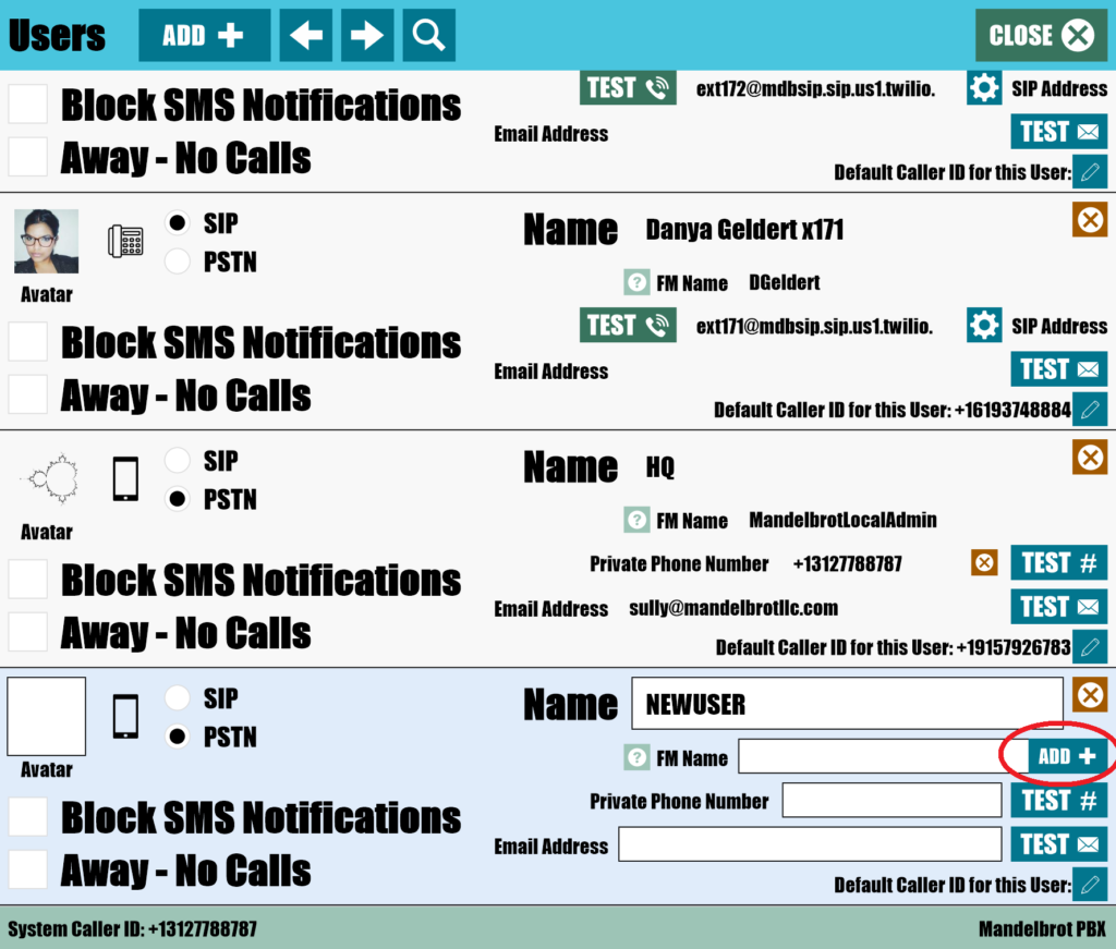 PBX call routing setup