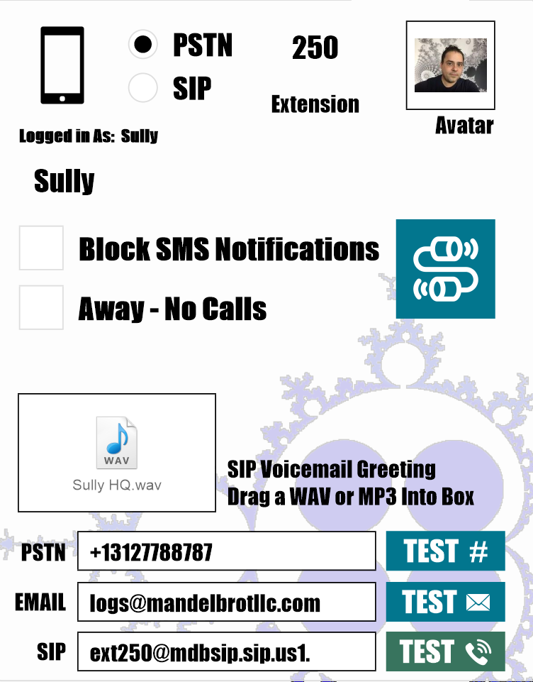 PBX device settings
