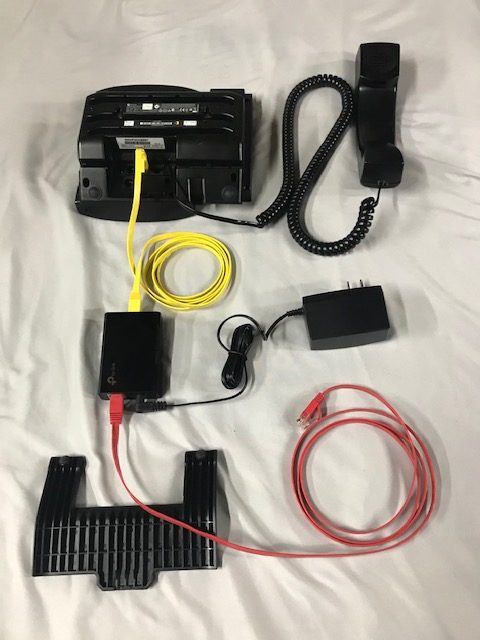 Plug the red cable into your router